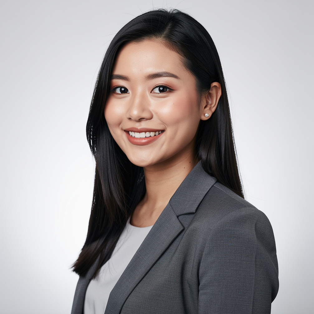 Portrait of an Asian woman journalist