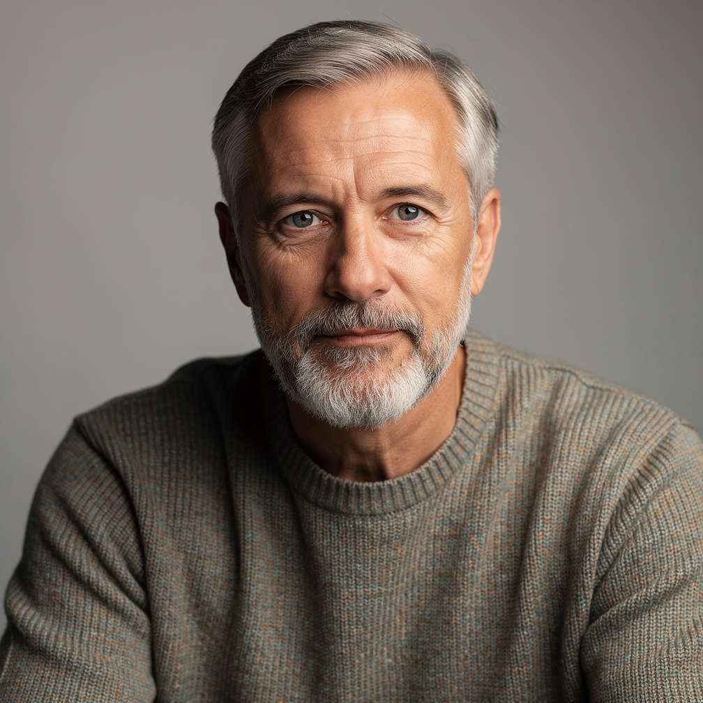 Portrait of a middle aged European man editor